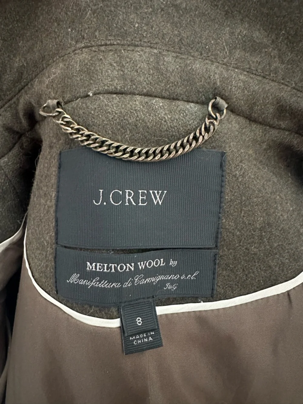 J. Crew Olive Wool Coat - Picture 5 of 5